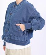 INDIGO 裏毛&ピグメントダイ　ブルゾン